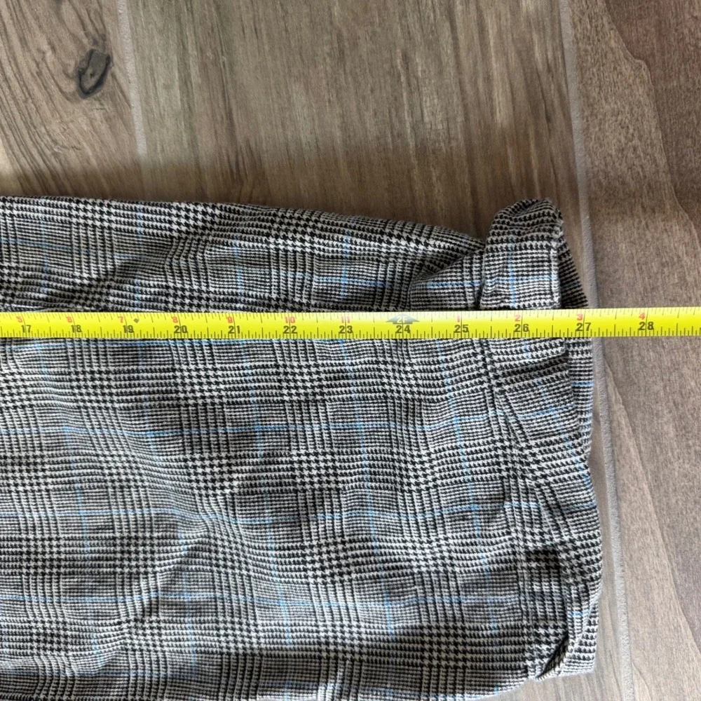 Polo Ralph Lauren Mens Glen Plaid‎ Linen Cotton Pleated Cuffed Pants 35x26.5